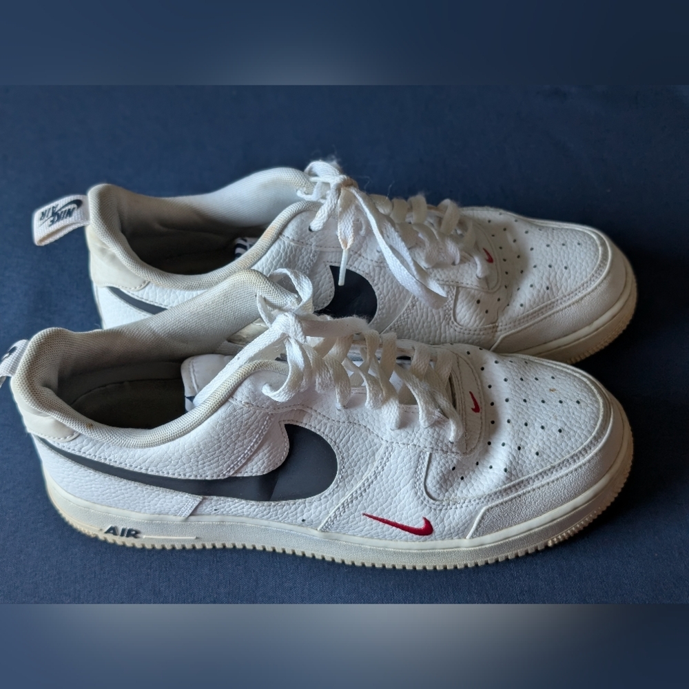 Nike Air Force 1 Trainers LV8 Patriots White/Midnight Navy Men's Size 11 to 11.5